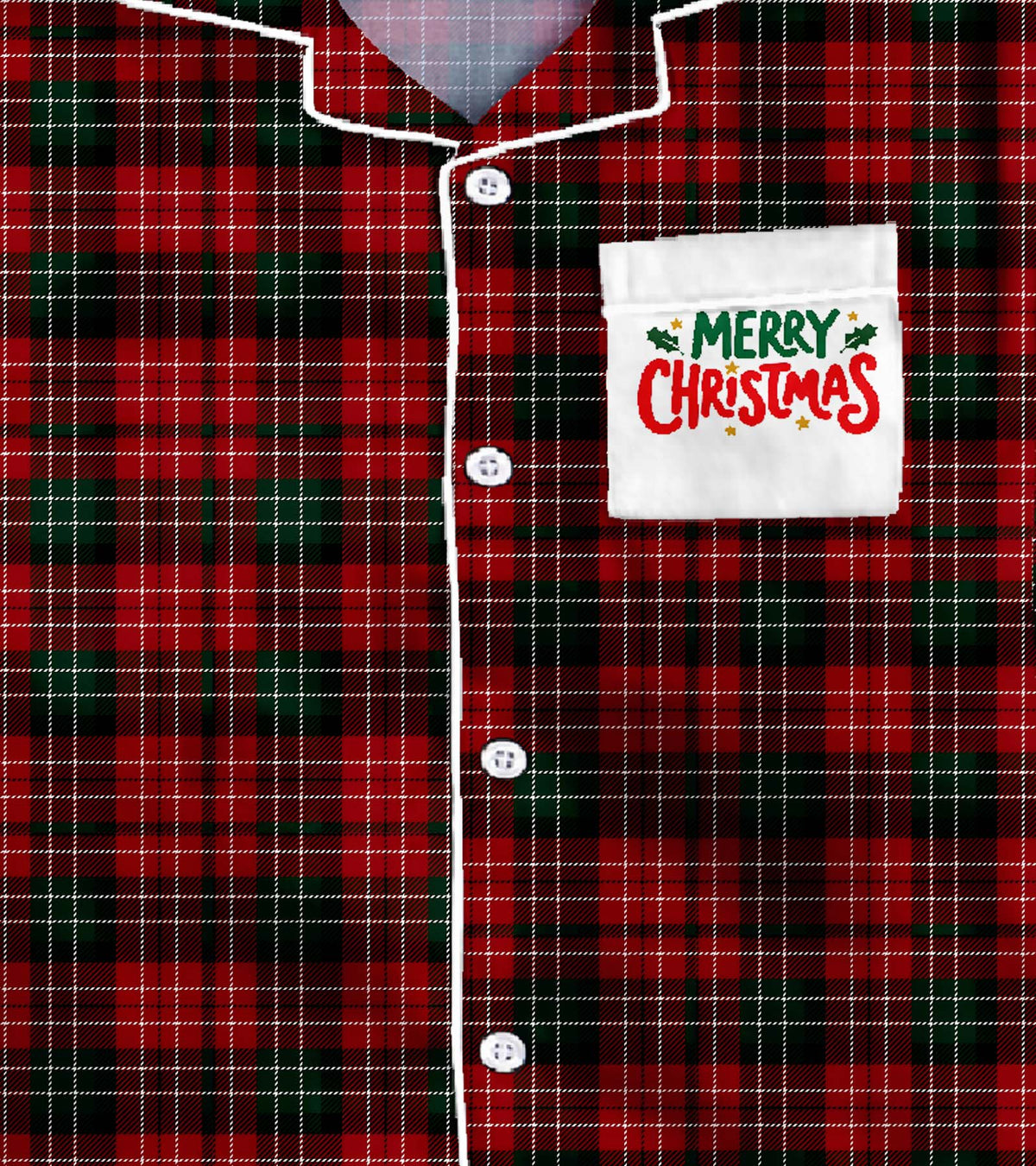 Checks Pure Cotton Christmas Printed Nightsuit Set