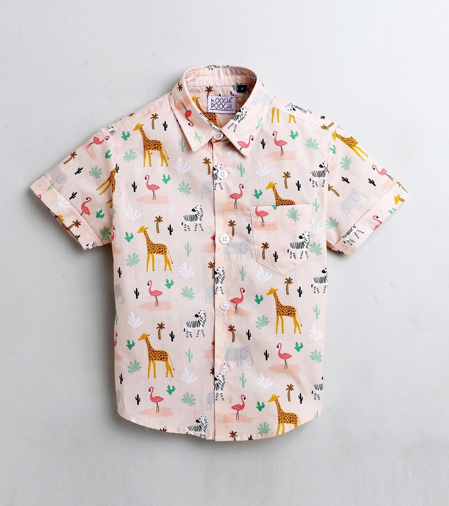 Animal  Printed Half Sleeve Shirt