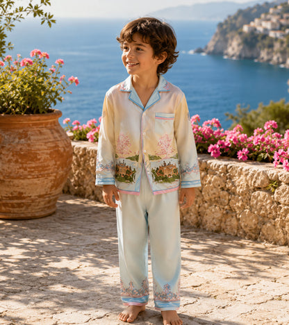 Amalfi Dreams Pure Cotton Printed Nightsuit Set