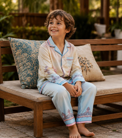 Amalfi Dreams Pure Cotton Printed Nightsuit Set