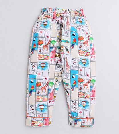 Animal Planet Boys Printed Night Suit Set