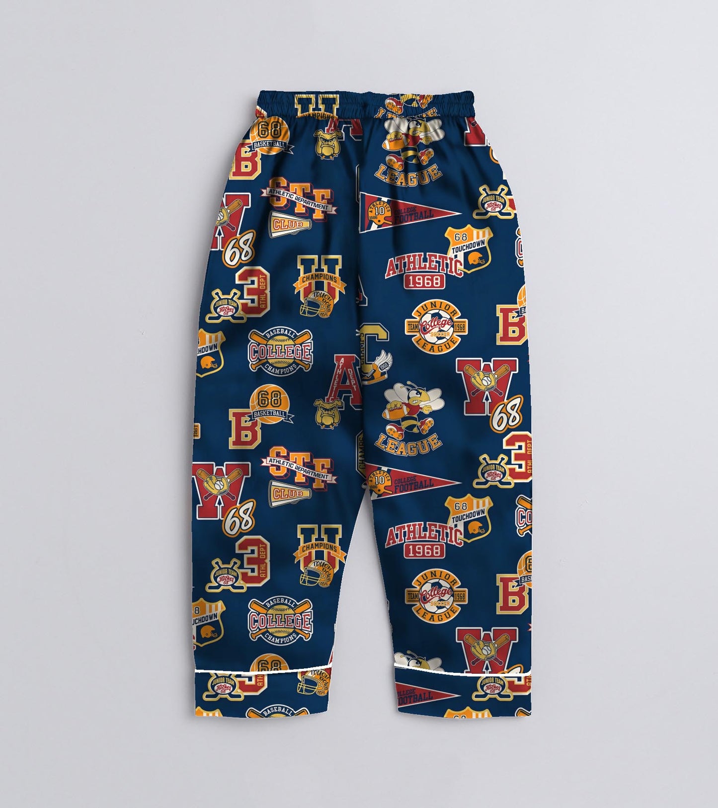 Athletic Pure Cotton Printed Nightsuit Set