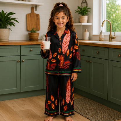Autumn Belle Printed Girls Pure Cotton Nightsuit Set