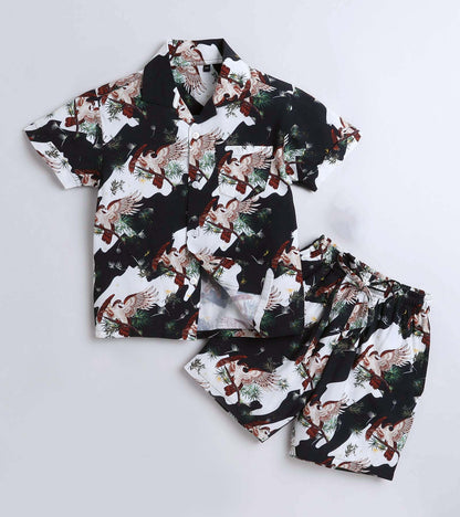 Big Bird Printed Boys Co ord Set
