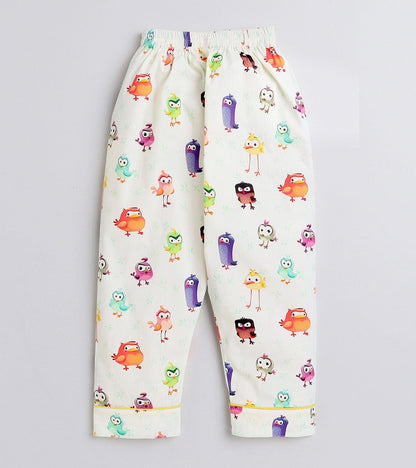 Birdie Bird Printed Nightsuit Set for Girls