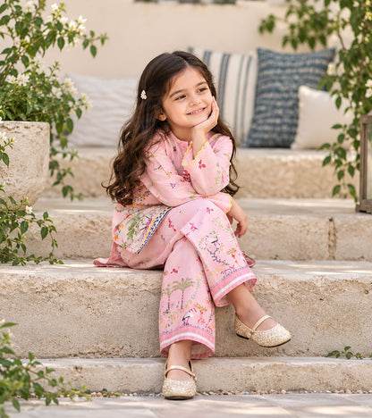 Blush Garden Girls Pyjama Kurta Set