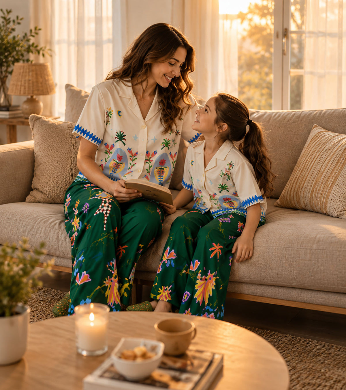 Bohemian Garden Luxe Mom & Me Matching Lounge Set
