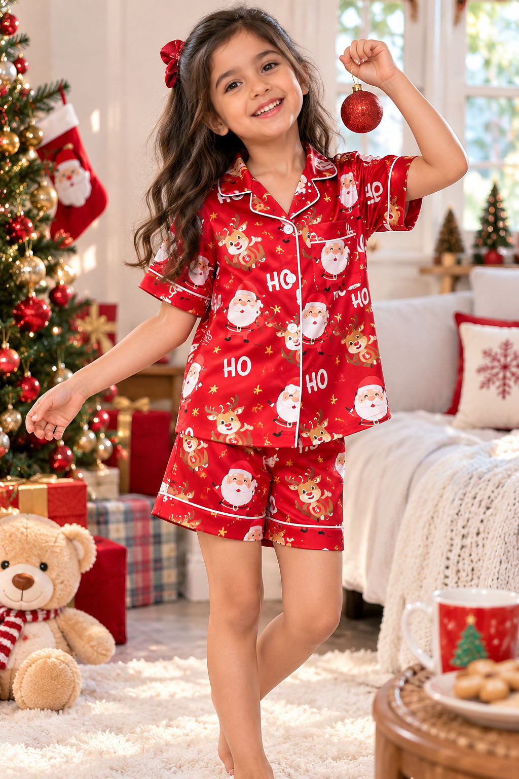 Candy Cane Dreams Christmas Half Pajama Set