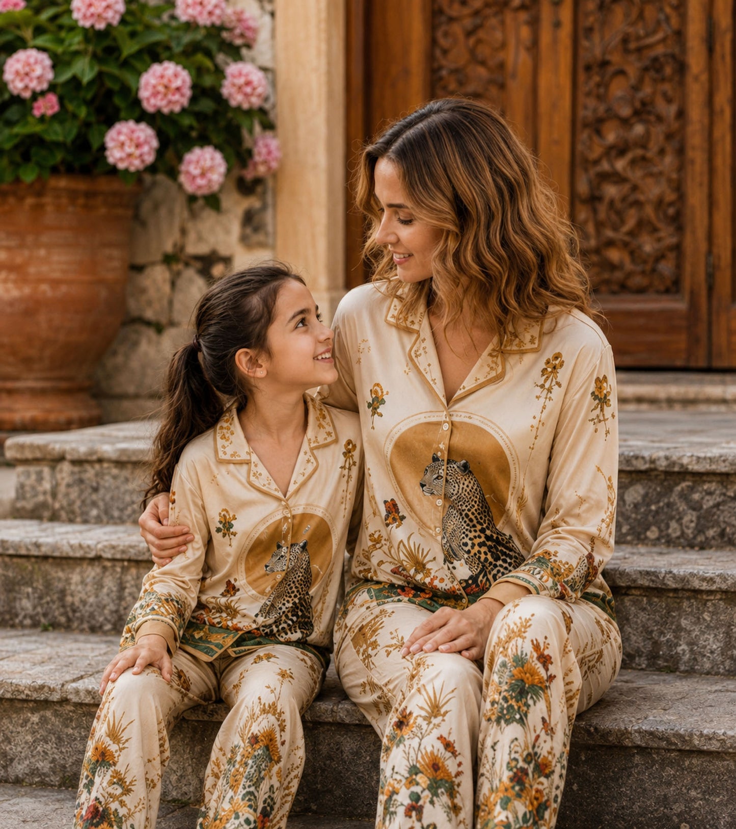 Golden Safari Luxe Mom & Me Matching Lounge Set