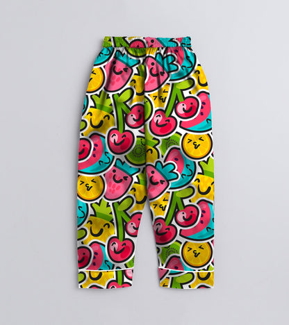 Cherry Pure Cotton Printed Nightsuit Set