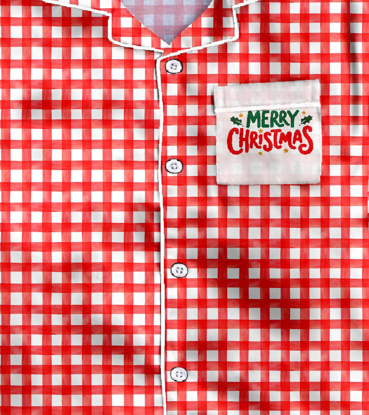 Christmas Checks  Pure Cotton Christmas Printed Nightsuit Set