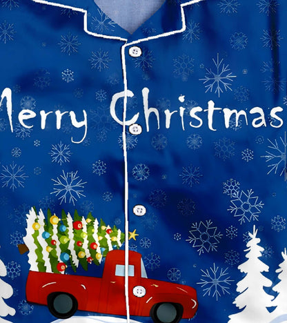 Christmas Gift Pure Cotton Christmas Printed Nightsuit Set