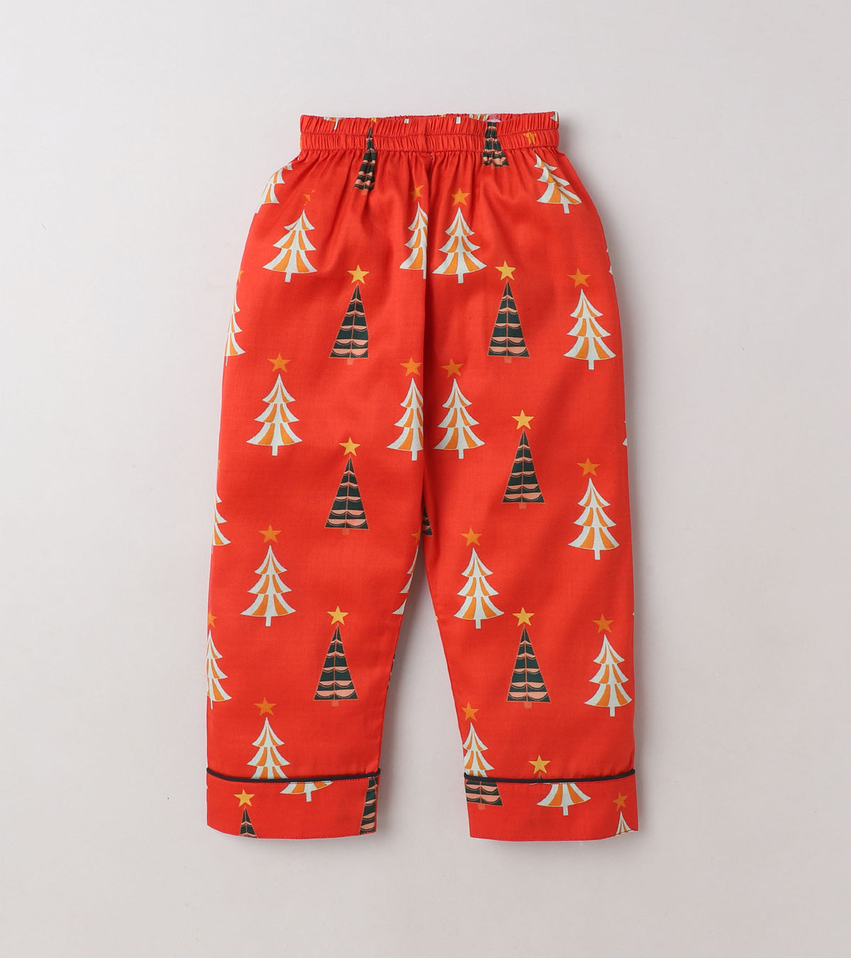 Christmas Tree Red Printed Nightsuit Set