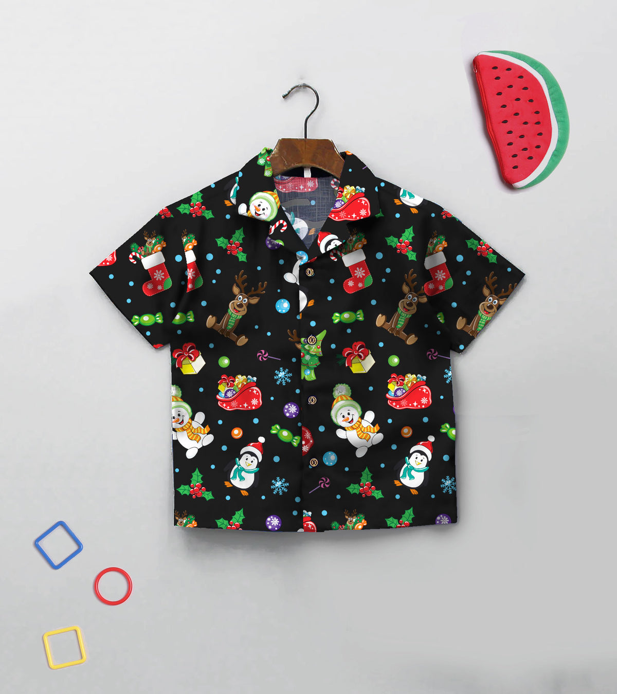 Christmas Theme Printed Boys Co ord Set