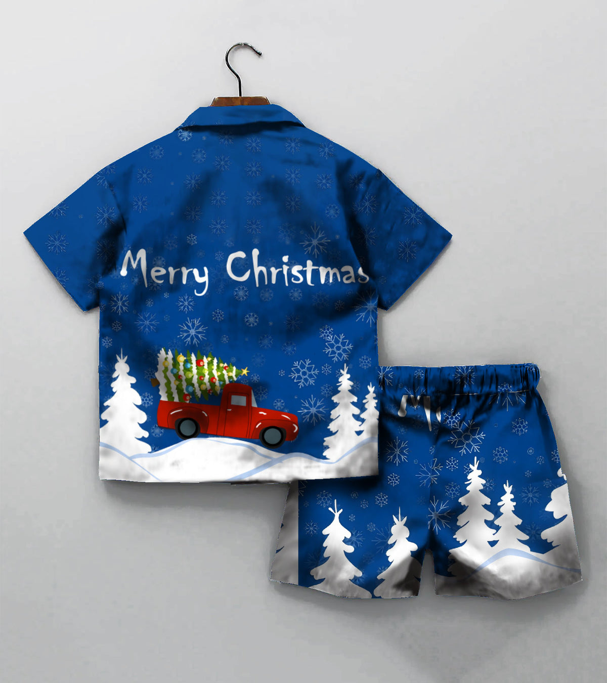 Christmas Tree on Car Printed Boys Co ord Set