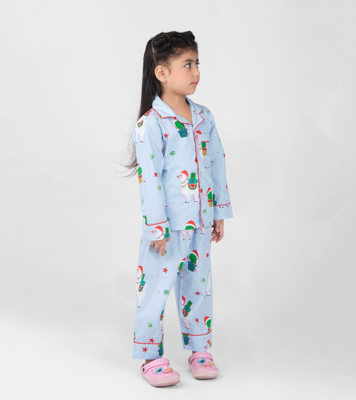 Christmas with Lama Printed Nightsuit Set