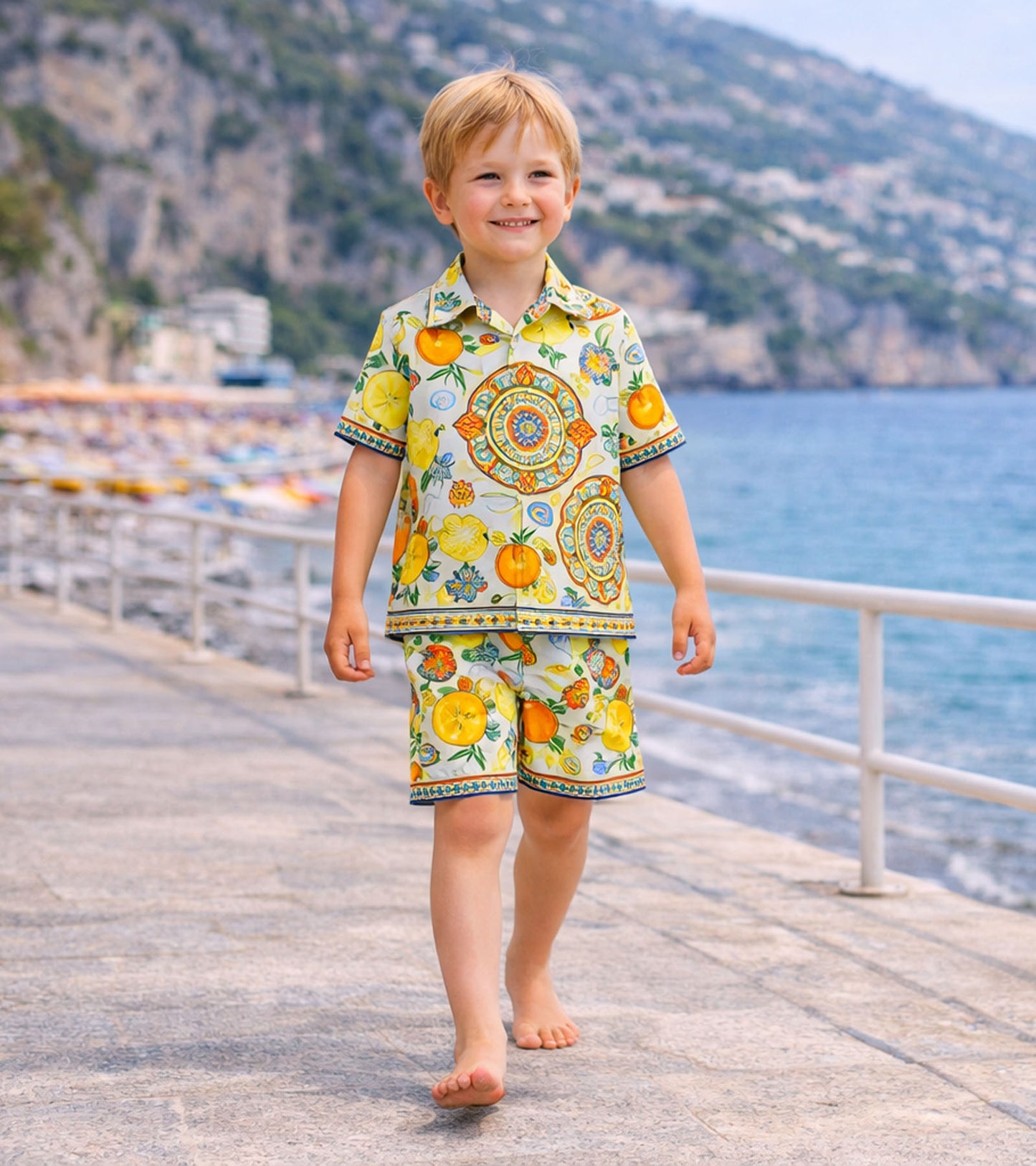 Citrus Print Pure Cotton Co-ord Set