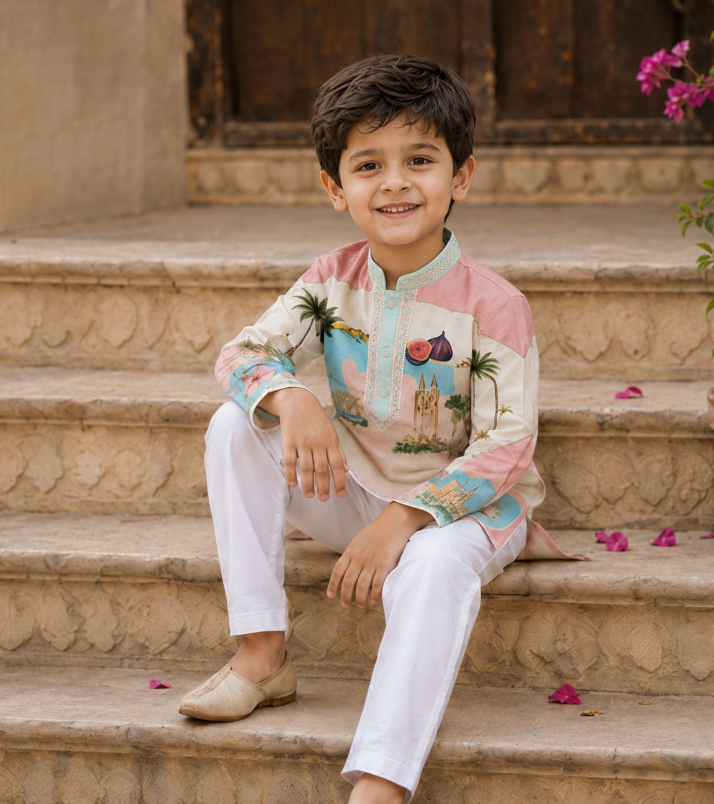 Coastal Charm Festive Pure Cotton Kurta Set