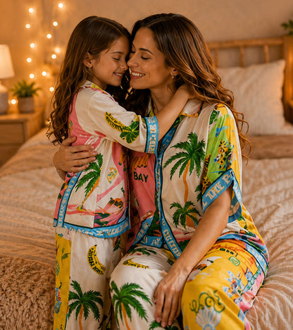 Coastal Paradise Luxe Mom & Me Matching Lounge Set