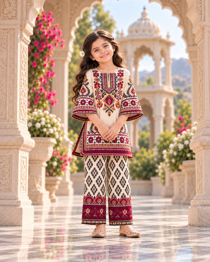 Crimson Folk Designer Ethnic Set