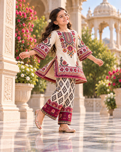 Crimson Folk Designer Ethnic Set