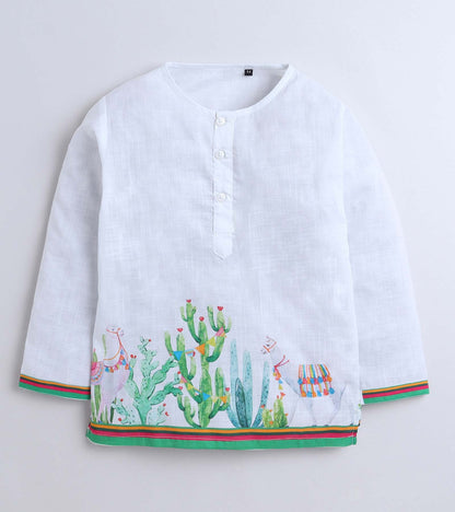 Desert Printed Pyjama Kurta Set
