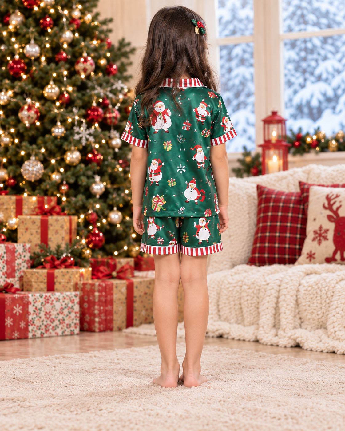 Emerald Dreams Christmas Half Pajama Set