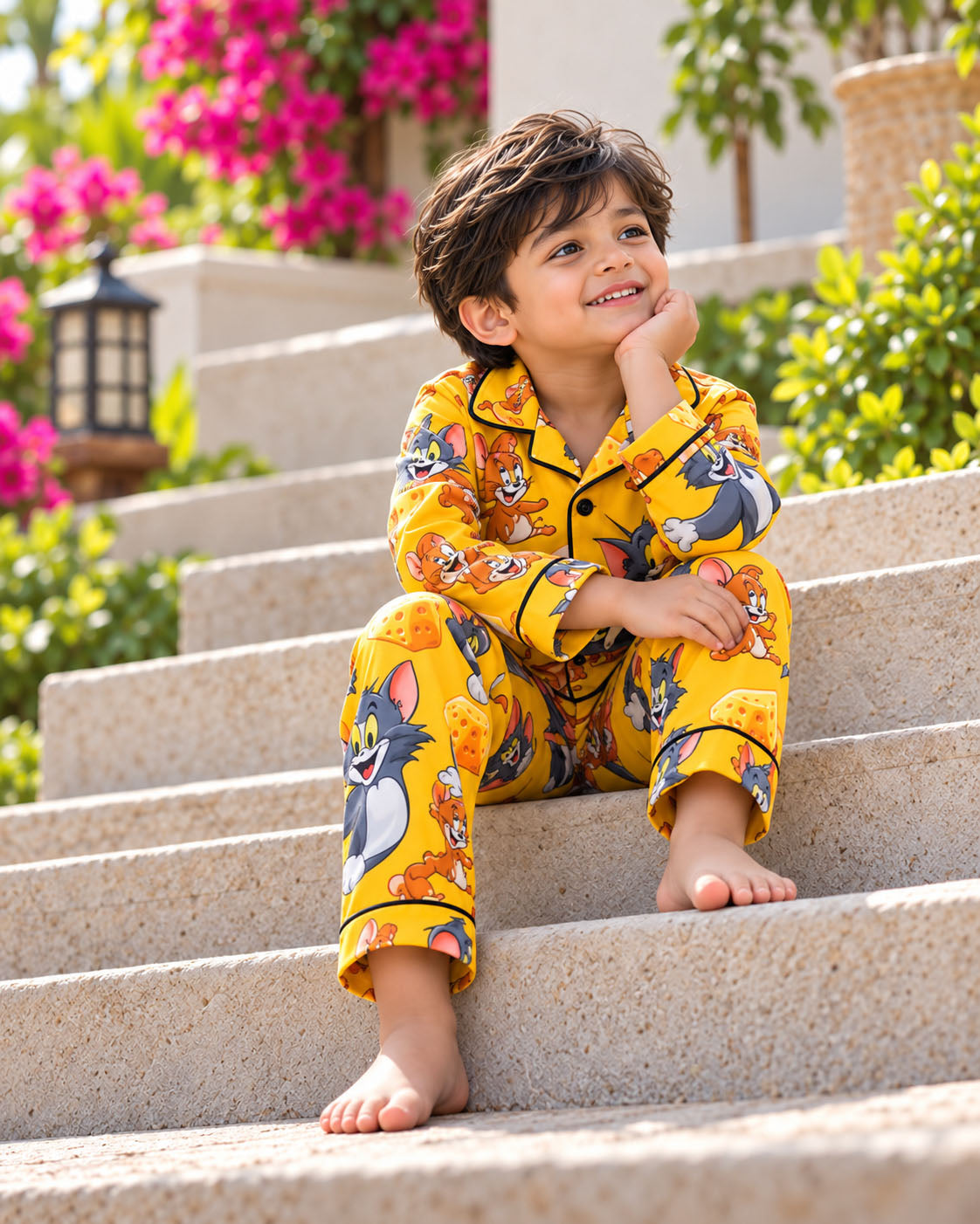 Happy Chase Pure Cotton Printed Boys Nightsuit Set