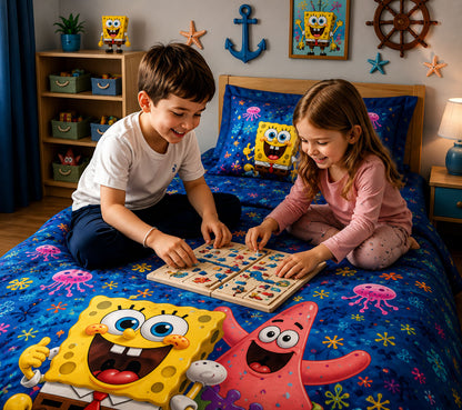 Happy Ocean Pals Bedsheet Set Premium Cotton