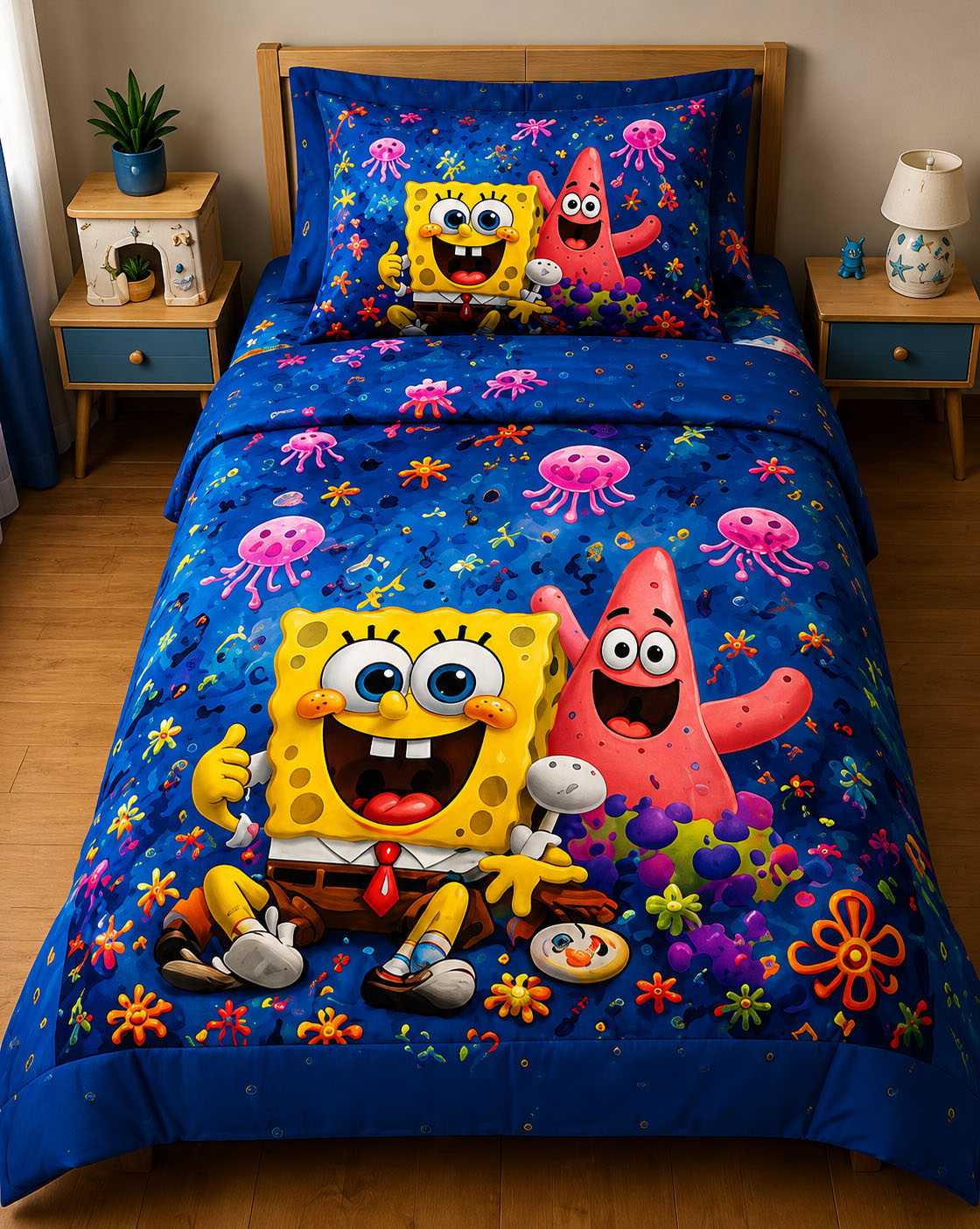 Happy Ocean Pals Bedsheet Set Premium Cotton