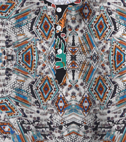 Ikat New Printed Pyjama Kurta Set