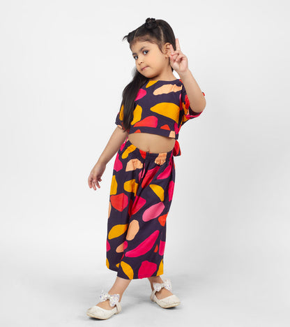 Intarsia Blocks Printed Co ord Sets For Girls