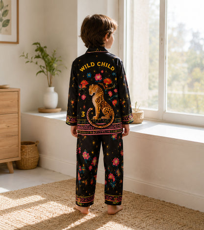 Jungle Noir Luxe Pure Cotton Printed Nightsuit Set