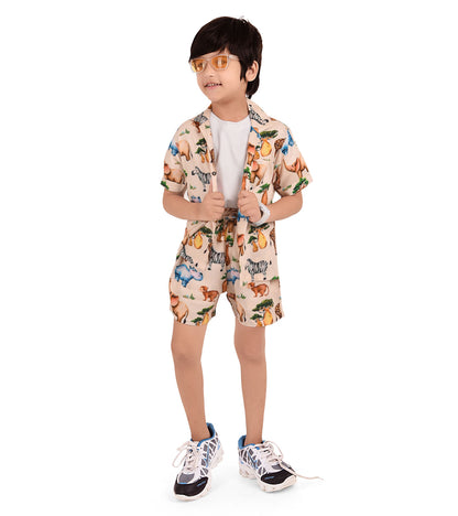 Theme Park Printed Cord Set  for Boys