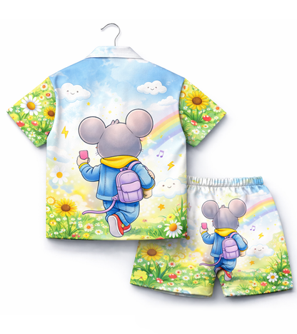 Little Explorer Mouse  Printed kids Co ord Set