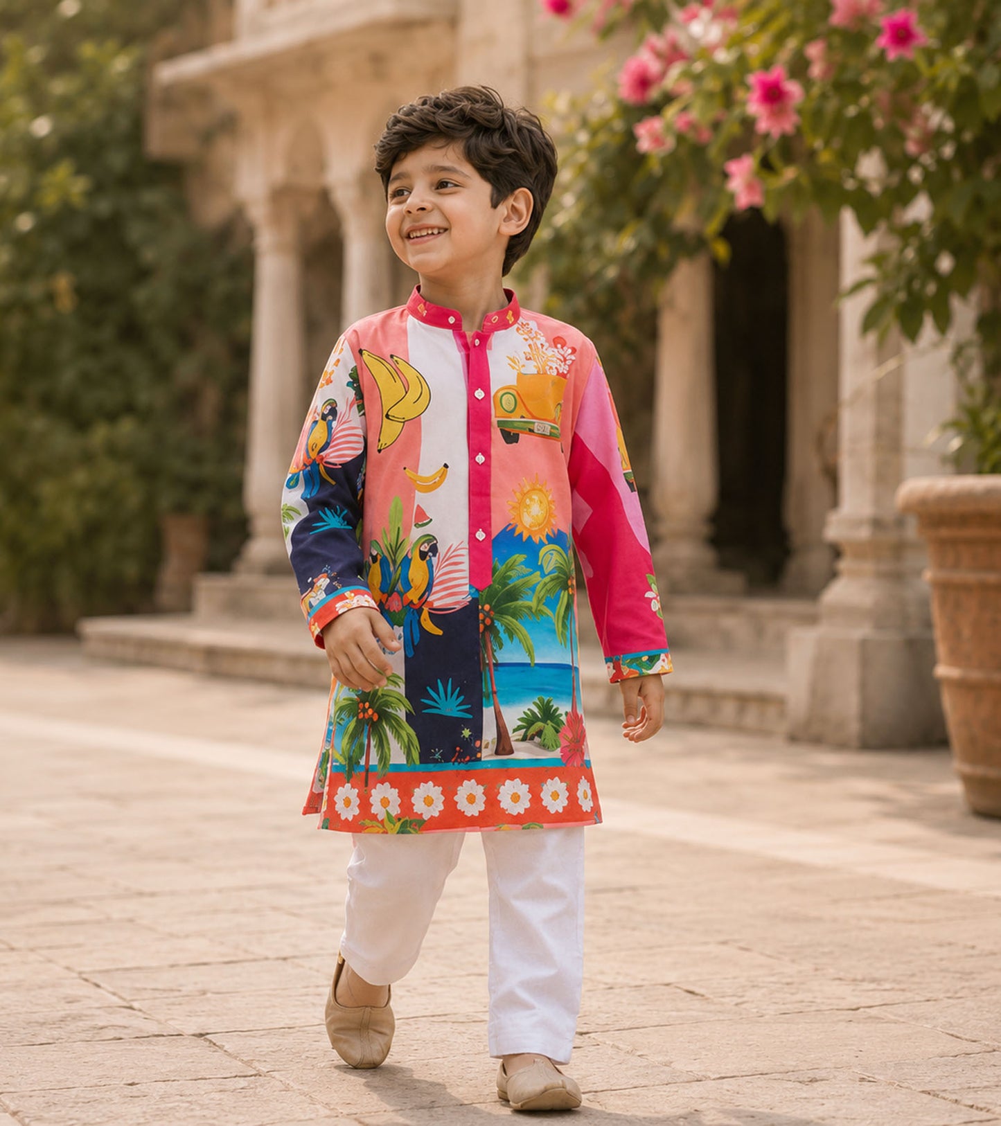 Little Islander Festive Pure Cotton Kurta Set