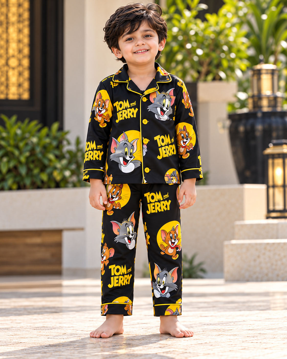 Little Mischief Pure Cotton Printed Boys Nightsuit Set
