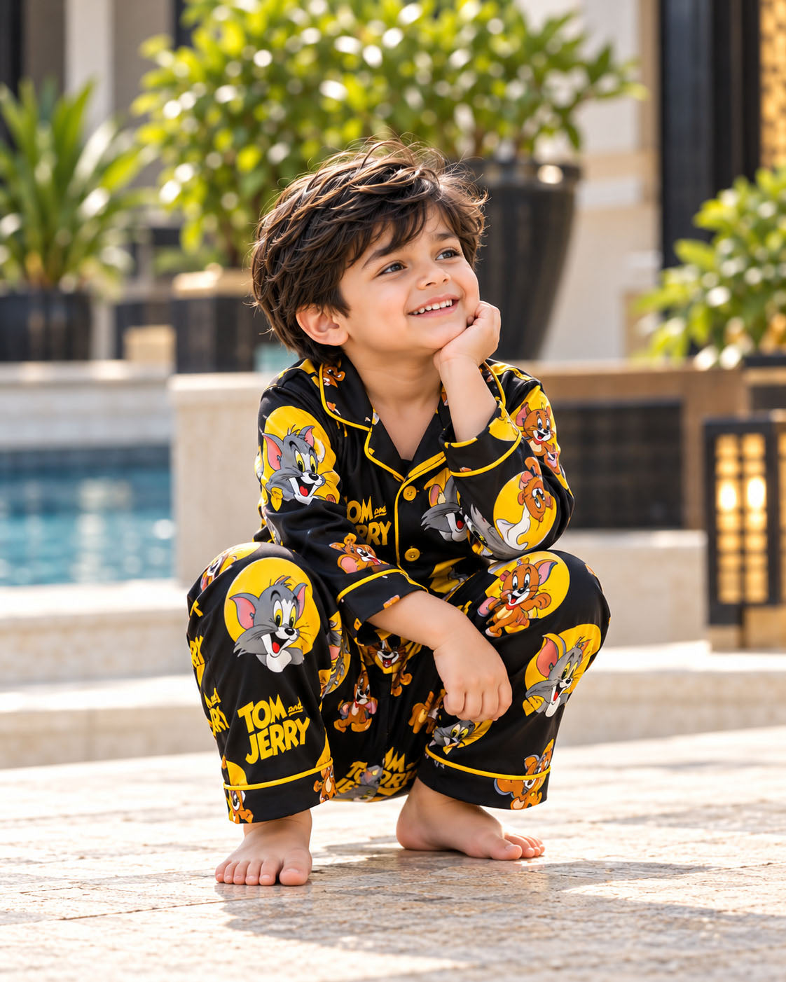 Little Mischief Pure Cotton Printed Boys Nightsuit Set