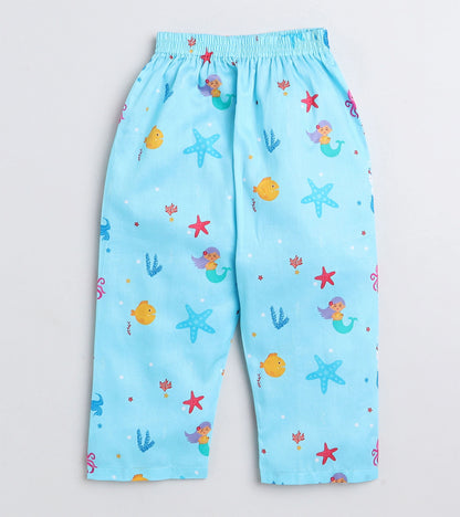 Mermaid Dream Printed Girls Nightsuit Set