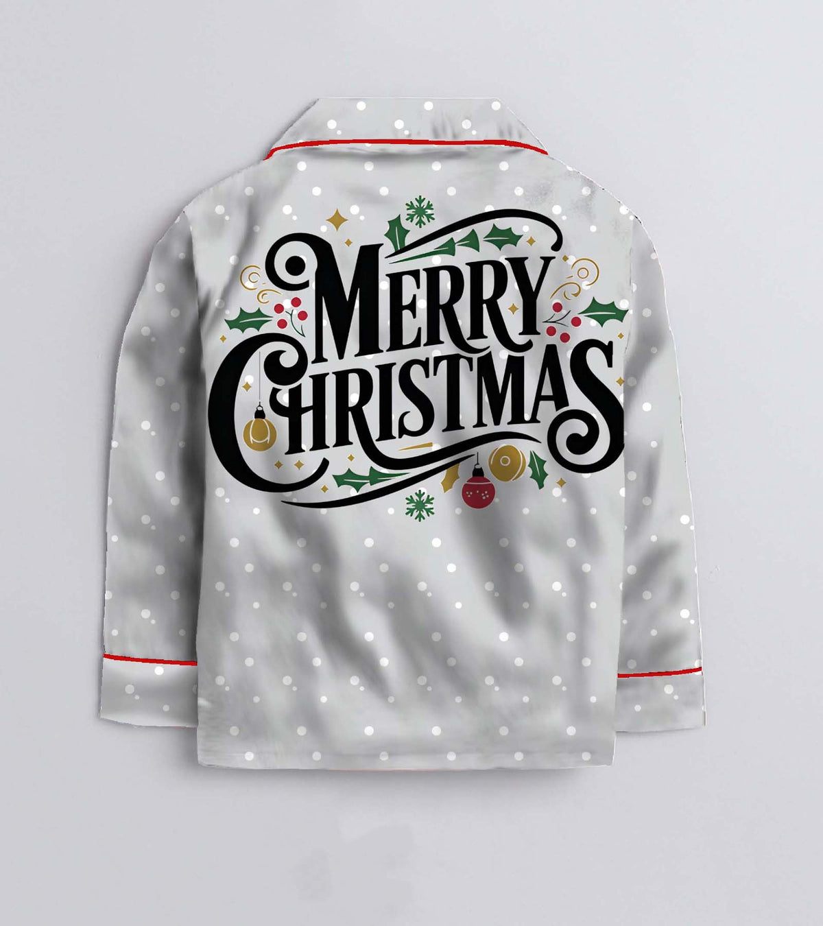 Merry Christmas Gift Pure Cotton Christmas Printed Nightsuit Set
