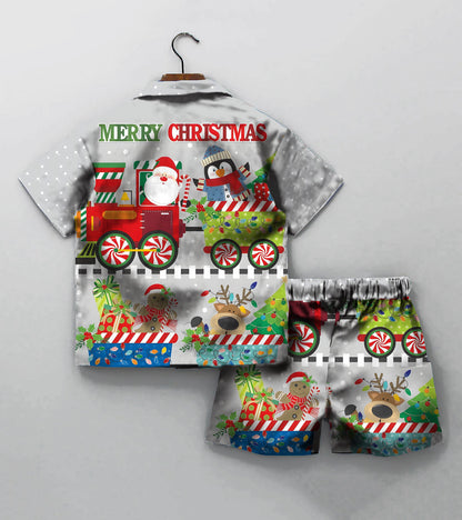 Merry Christmas Printed Boys Co ord Set
