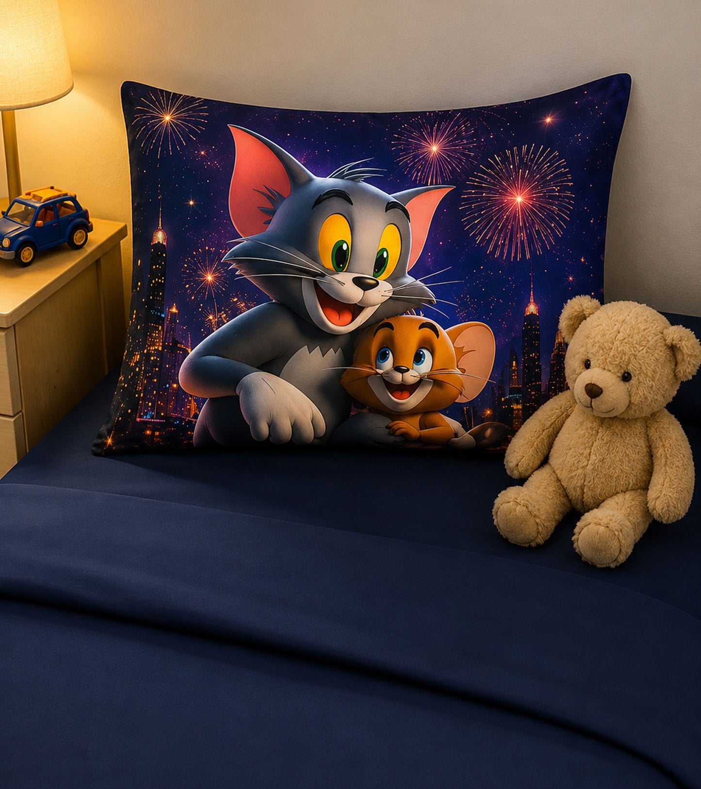 Midnight Cartoon Dreams Bedsheet Set