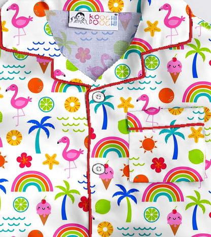 Mix Summer Printed Nightsuit Set