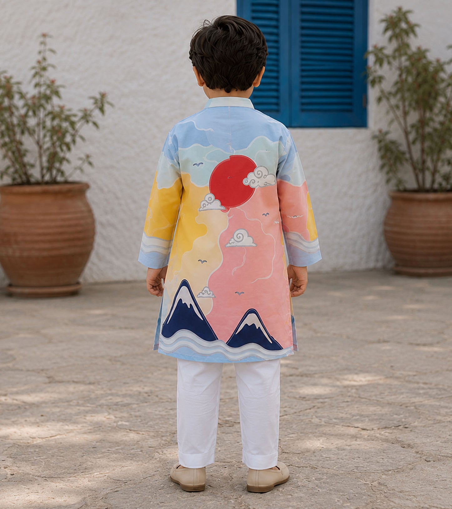 Mountain Sky Festive Pure Cotton Kurta Set