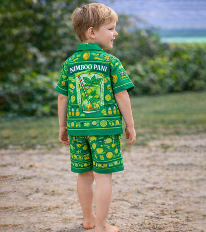Nimboo Pani Summer Vibes Pure Cotton Co-ord Set For Boys