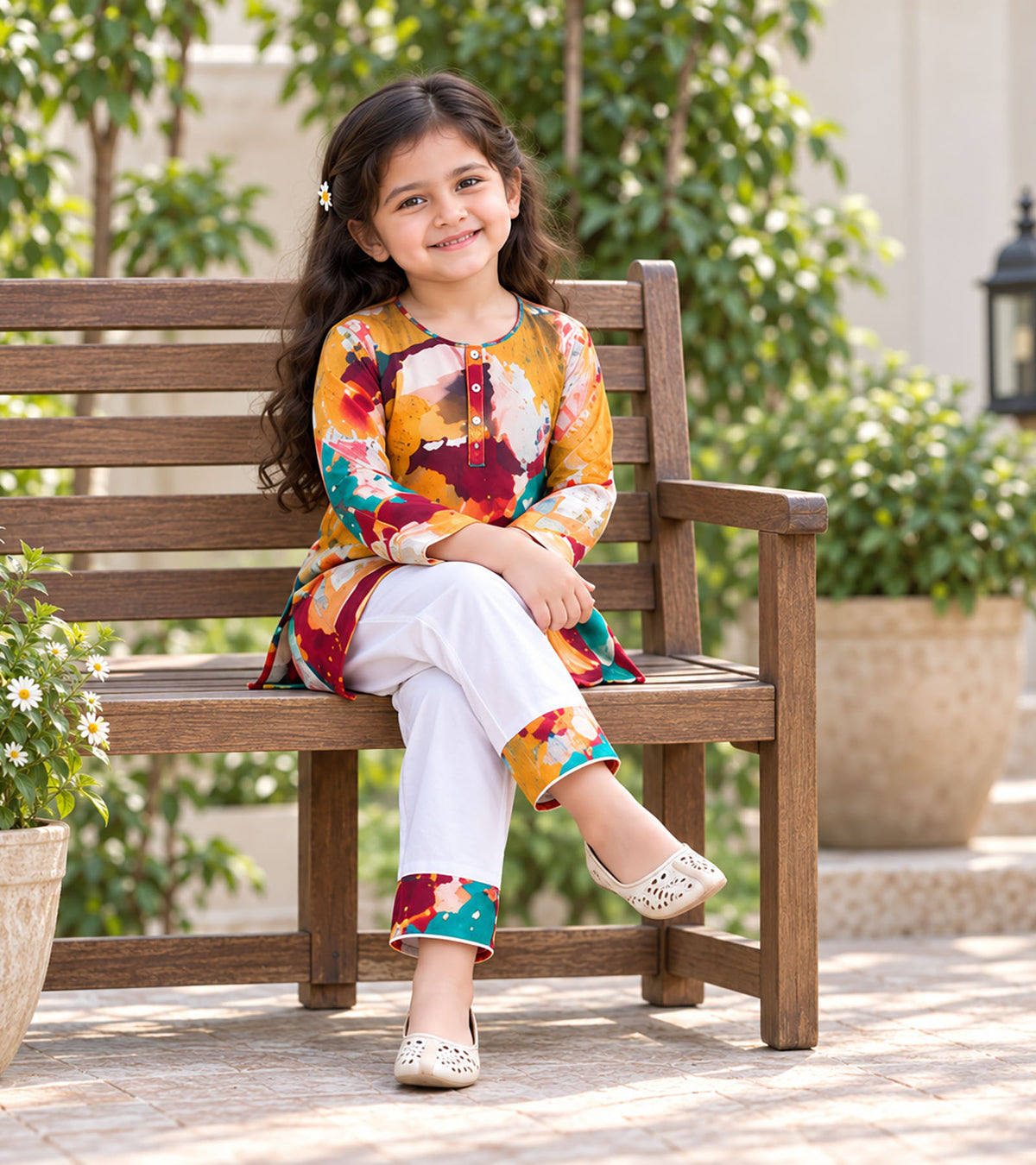 Palette Pop Girls Pyjama Kurta Set