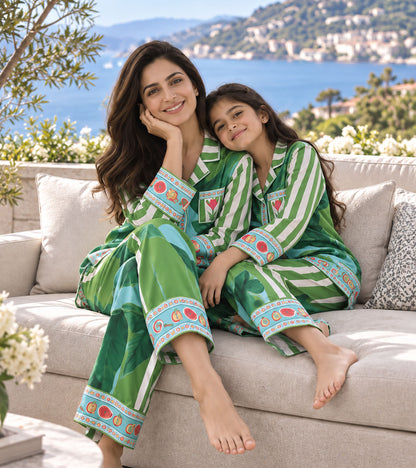 Palm Paradise Luxe Mom & Me Matching Lounge Set