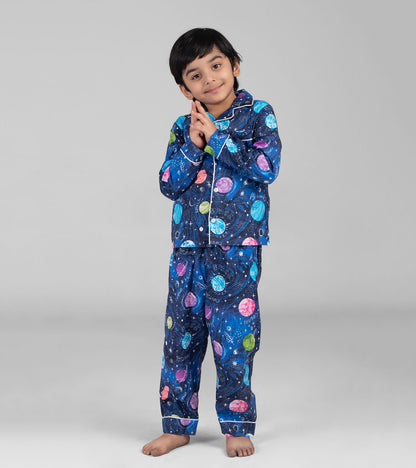 Planets Printed Night Suit Set