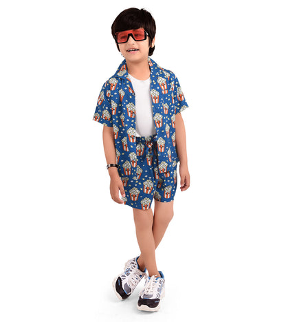Popcorn Printed Cord Set for Boys