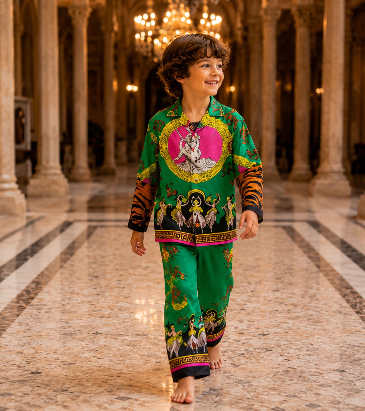 Prince's Palace Luxe Pure Cotton Printed Nightsuit Set